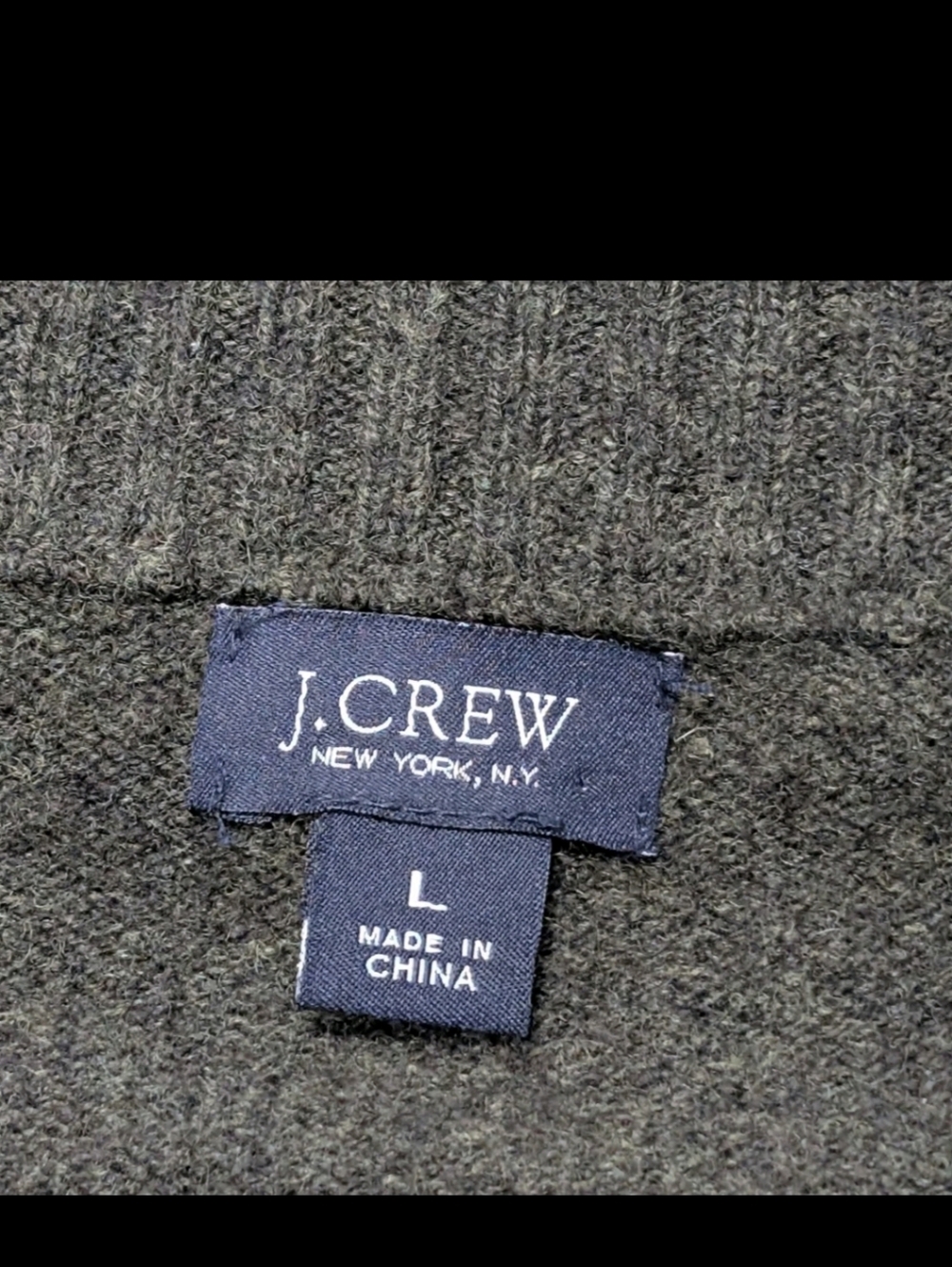 J. Crew 100% Lambswool Shawl Collar Sweater โ Size Large - Picture 4 of 8